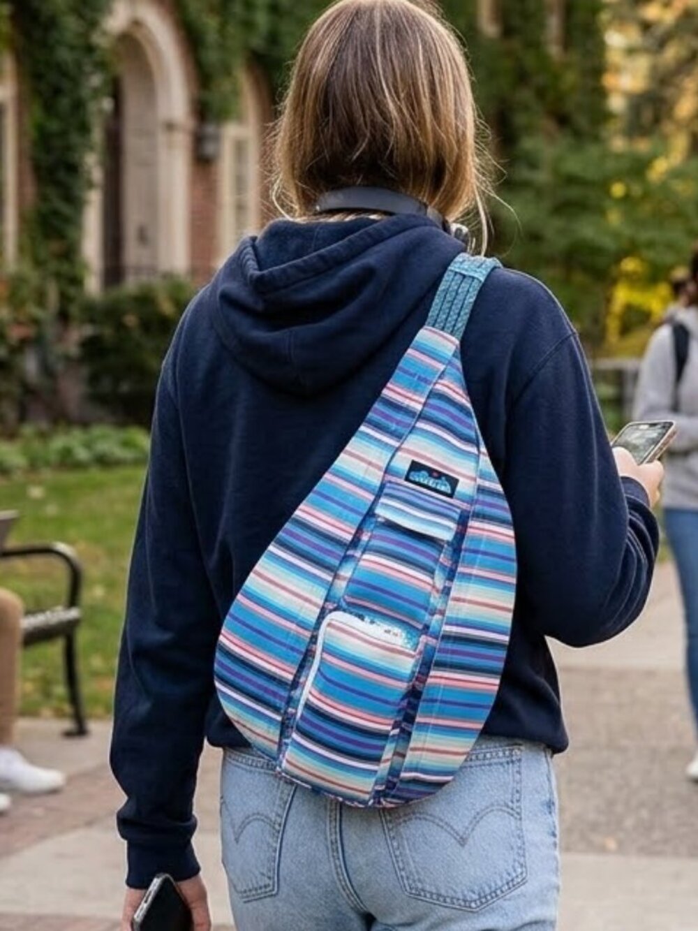 Kavu Striped Backpack Sling Bag